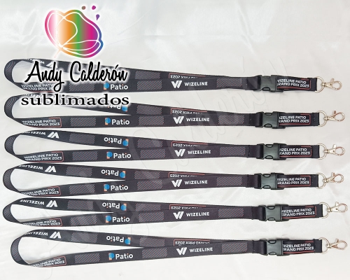 Porta Gafete 19 mm. Sublimado con broche plástico y perico