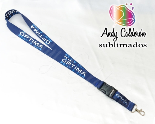 Porta Gafete 25 mm  Sublimado broche plástico y perico 