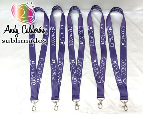 Porta Gafete 25 mm. sublimado broche perico