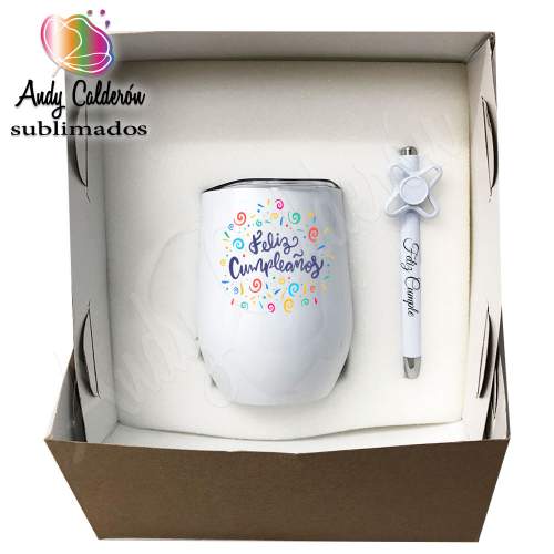  Kit de Vaso Vinero y Pluma spinner