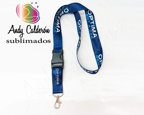 Porta Gafete 25 mm  Sublimado broche plástico y perico 